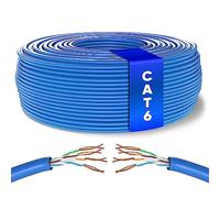 Mr. Tronic Granel Cable Ethernet Cat 6 De 100m, Bulk Cable de Red LAN Para Internet Rápida & Fiable - AWG24 Cat6 a Granel, 1 Gbps Internet 250 MHz UTP CCA (100 Metros, Azul)