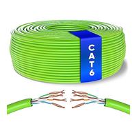 Mr. Tronic Granel Cable Ethernet Cat 6 De 100m, Bulk Cable de Red LAN Para Internet Rápida & Fiable - AWG24 Cat6 a Granel, 1 Gbps Internet 250 MHz UTP CCA (100 Metros, Verde)