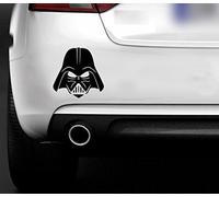 MR WHEEL TRIMS Adhesivo Multiusos para Coche, Pared, Ventana, Muebles u Ordenador, diseño de Darth Vader de Star Wars, Color Negro