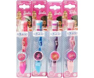 Mr.White Barbie - Cepillo de dientes intermitente alimentado por pilas con cerdas suaves - Temporizador intermitente de 1 minuto - Adecuado para niños de más de 3 años