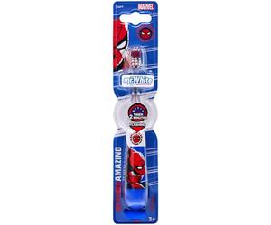 Mr White Jr Alimentado por pila Cepillo de dientes manual con tapa protectora Spider-Man