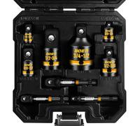 Mr.wintek Juego de 9 adaptadores de impacto SAE 1/4" 3/8" 1/2" 3/4", adaptador de vaso de fuerza, incluye caja de almacenamiento