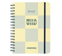 Mr. Wonderful - Agenda Basic 2025 Semanal - Hello, week! - Incluye 4 Hojas de Pegatinas y Planificador Mensual al Inicio de cada Mes