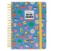 Mr. Wonderful - Agenda escolar 2026-2027 Diaria con Espiral y Pegatinas - Planificador Diario Completo con Extras y Organización - En mi mundo