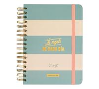 Mr.Wonderful - Agenda Wonder 2024/25 Diaria Azul - Lo mejor de cada día - Agenda Escolar con Organización Diaria - Incluye 8 hojas de Pegatinas