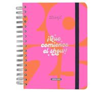 Mr. Wonderful - Agenda Wonder 2025 Diaria - ¡Que comience el show! - Incluye 8 Hojas de Pegatinas y Bloc de Notas Adhesivas con Formas