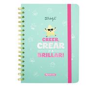Mr. Wonderful - Agenda Wonder 2025 Semanal - Creer, crear ¡y a brillar! - Incluye 8 Hojas de Pegatinas y Bloc de Notas Adhesivas con Formas