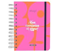 Mr. Wonderful - Agenda Wonder pequeña 2025 Diaria - ¡Que comience el show! - Incluye 8 Hojas de Pegatinas y Frases Diarias Motivacionales