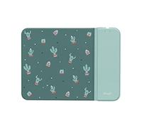Mr Wonderful Alfombrilla de Carga Inalámbrica para Smarthphones con Tecnología Qi, Alfombrilla Ratón Gaming Rígida con Diseño de Cactus Verde