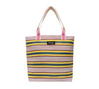 Mr. Wonderful - Bolsa estampada rayas - Verde y morado - Bolsa de mujer - Bolsa de viaje y playa