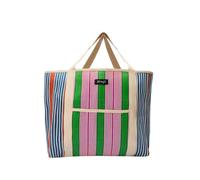 Mr. Wonderful - Bolsa estampada rayas - Verde y morado - Bolsa de mujer - Bolsa de viaje y playa