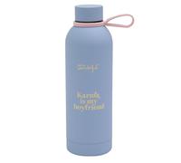Mr. Wonderful - Botella térmica 550 ml - Karma is my boyfriend - Botella de acero inoxidable - Con cierre hermético, inodora y ligera - Libre de BPA