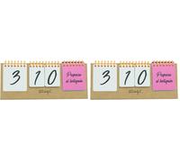 Mr. Wonderful - Calendario de cuenta atrás para tu viaje soñado - Calendario para llevar la cuenta atrás - Formato del clásico calendario perpetuo (Paquete de 2)