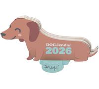 Mr Wonderful - Calendario de sobremesa 2026 con peana - Perro salchicha
