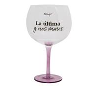 Mr. Wonderful - Copa de balón - La última y nos vamos - Copa de balón con mensaje - Realizada en vidrio - Capacidad: 70 cl.