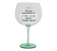Mr. Wonderful - Copa de balón - Yo no necesito ir al Gin-nasio para Tonic-ficar - Copa de balón con mensaje - Realizada en vidrio - Capacidad: 70 cl.