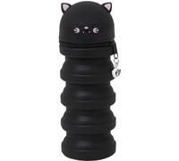 Mr Wonderful - Estuche Extensible de Silicona para lápices y bolígrafos - Gato Negro Halloween