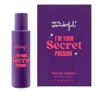 MR WONDERFUL - I'm Your Secret Passion 30 ml, Colonia Mujer, Formato Viaje en Spray, Perfume Mujer, Eau de Toilette Natural y Femenina, Aroma Floral Oriental Amaderado, Fragancia Fresca