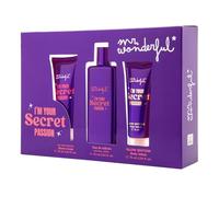 MR WONDERFUL - I'm Your Secret Passion Colonia + Crema Manos 75ml + Crema de Cuerpo Glow Edition 75ml, Estuche de Regalo Mujer, Eau de Toilette Femenina, Aroma Floral Oriental Amaderado