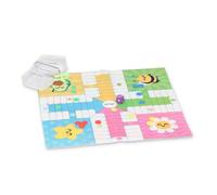 Mr.Wonderful - Juego de mesa reversible - Parchís + Juego de la Oca - Juego de mesa de viaje, de pequeño tamaño De 2 a 4 Jugadores - Lavable