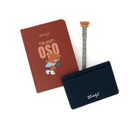 Mr. Wonderful Kit de Regalo Bo-Bo Oso - Libreta A6, Tarjetero y Bolígrafo Borrable - TALENT-OSO