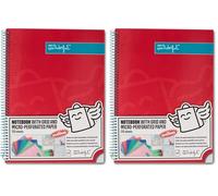 Mr. Wonderful - Libreta A4 Roja - 240 páginas cuadriculadas Microperforadas - Tapa Extradura - Encuadrenación en Espiral- Incluye pegatinas (Paquete de 2)
