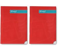 Mr. Wonderful - Libreta A4 Roja - Hojas Rayas Pautada - 48 páginas - Encuadrenación grapada (Paquete de 2)