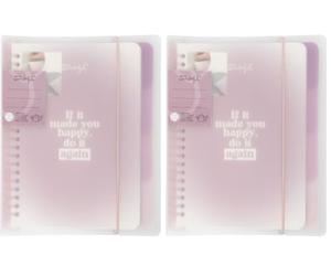 Mr. Wonderful, Libreta A4 transparente, If it made you happy, do it again, Libreta A5, Portada de plástico translúcido (Paquete de 2)