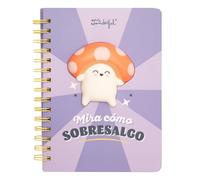 Mr. Wonderful - Libreta A5 3D squishy - Mira cómo sobresalgo - 160 páginas blancas - Incluye 1 hoja de pegatinas