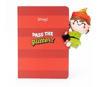 Mr. Wonderful - Libreta A5 con peluche elfa - Pass the glitter!