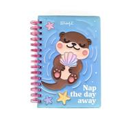 Mr. Wonderful Libreta A5 con Squishy - Lazy Nutria - 240 Páginas Blancas FSC - Antiestrés