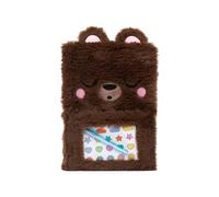 Mr. Wonderful Libreta A5 de Peluche con Bolsillo - Lazy Osito - 160 Páginas FSC - Con Extras