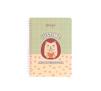 Mr. Wonderful Libreta A5 Erizo Just Me and My Bubble Tea - Cuaderno Cuadriculado con Pegatinas