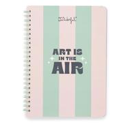 Mr. Wonderful - Libreta A5 Tapa Dura - Encuadrenación en Espiral - Art is in the air - 160 páginas cuadriculadas - Incluye pegatinas