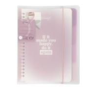 Mr. Wonderful - Libreta A5 transparente - If it made you happy, do it again - Libreta A5 - Portada de plástico translúcido