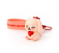 Mr. Wonderful - Llavero con Charms Conejito Cupido “You Make My Nose Twitch” - Caucho y Metal - Regalo Romántico Original de San Valentín