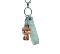 Mr. Wonderful - Llavero Lazy Nutria con Charms - Nap the Day Away - Llavero de Caucho y Metal con Mensaje - Accesorio Original para Llaves o Mochila