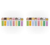 Mr. Wonderful Marcapáginas Adhesivos Lazy Bo-Bo - 8 Blocs con 25 Marcapáginas - Papelería Original FSC (Paquete de 2)