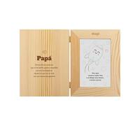 Mr. Wonderful - Marco de madera 8x13 - Definición Papá - Marco doble realizado en madera - Con formato de libro
