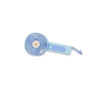 Mr.Wonderful - Mini ventilador de mano portatil - Margarita azul - Ventilador de mano pequeño con 3 velocidades - Cargador incluido - Ideal para llevarlo en el bolso