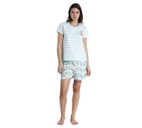 Mr. Wonderful Pijama Mujer Verano 100% Algodón - Pijama Manga Corta Sandía para Mujer - Pantalón Corto con Cinturilla Ajustable Estampado - Tejido Suav