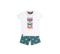 Mr. Wonderful Pijama Niño Verano Algodón - Pijama Manga Corta Siesta para Niño - Pantalón Corto con Cinturilla Ajustable Estampado - Tejido Suave al Ta