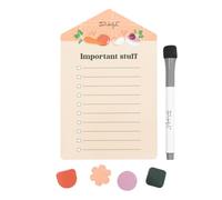 Mr. Wonderful - Pizarra magnética para to-do list - Important stuff - Incluye rotulador de tinta negra y 4 imanes