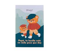 Mr. Wonderful Postal Día del Padre - Papá, tu Huella Está en Cada Paso que Doy - Postal 3D con Patitas de Oso