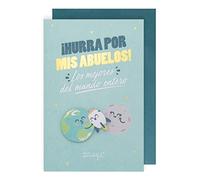 Mr. Wonderful - Postal - ¡Hurra por mis abuelos! Los mejores del mundo entero, azul cielo