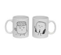 Mr. Wonderful - Set de 2 tazas Iconic - Juntos es mejor - 2 Tazas de Cerámica - Tazas Originales para Regalar - Tazas con Mensaje