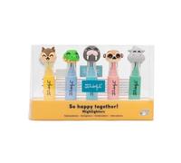 Mr. Wonderful Set de 5 Minisubrayadores Wonder Comic - Subrayadores Pastel en Estuche Transparente