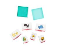 Mr. Wonderful - Set de 6 sellos + tampón de tinta - Get inkspired! - Pequeño maletín de plástico que contiene 6 sellos