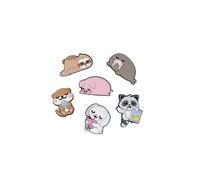 Mr. Wonderful Set de Charms Lazy Bo-Bo - 6 Charms de Caucho Decorativos - Accesorios Originales