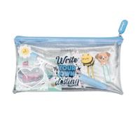 Mr. Wonderful - Set de estuche + boli + clips + pegatinas glitter - Write your own destiny
